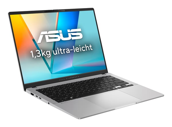 ASUS Vivobook S14 OLED S5406SAL-SF315W Copilot+ PC Intel Core Ultra 5 226V Laptop 35,6 cm (14") WUXGA 16 GB LPDDR5x-SDRAM 512 GB SSD Wi-Fi 7 (802.11be) Windows 11 Home Sølv QWERTZ Tysk