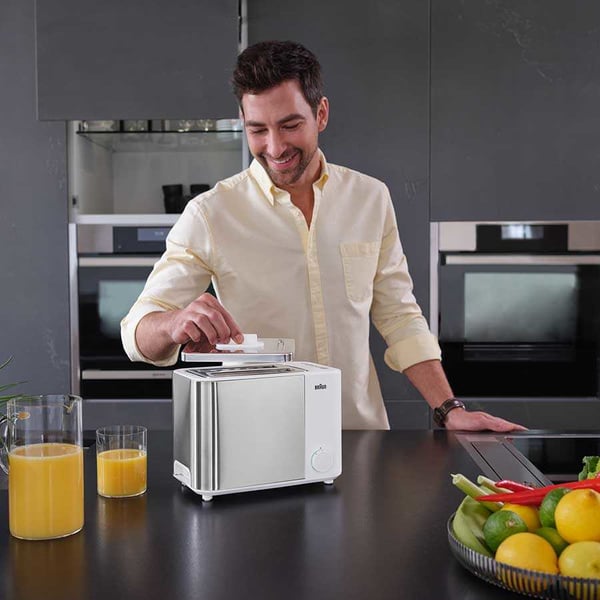 Braun GRILLE-PAIN HT5015WH 13 2 skivor 1000 W Grå, Vit