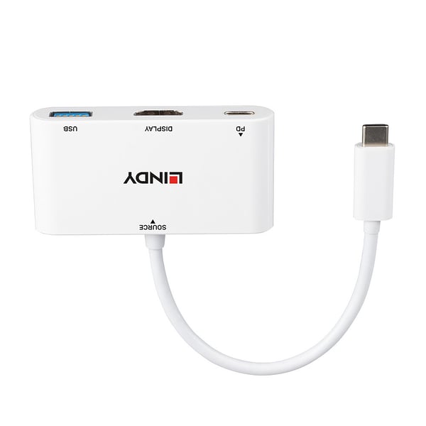 Lindy 43340 USB-grafikadapter 3840 x 2160 pixlar Vit