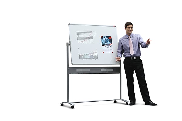 Nobo Impression Pro emaljeret magnetisk mobilt whiteboard 1500 x 1200 mm