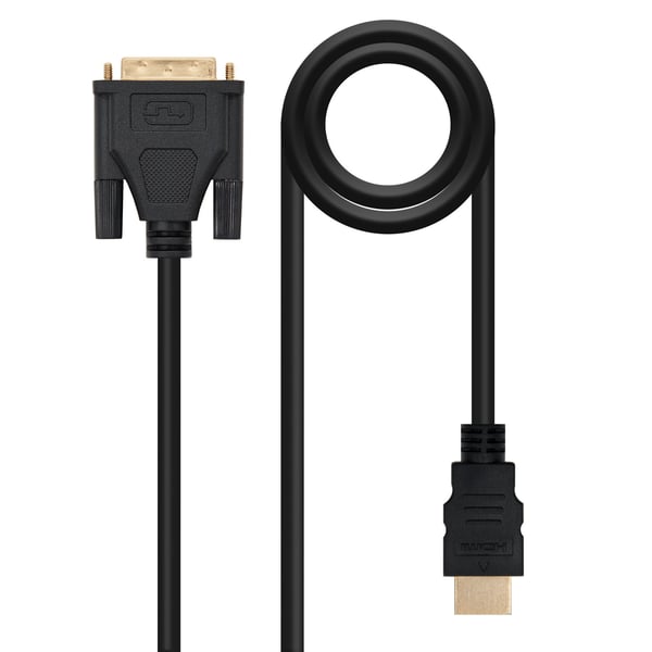 Nanocable 10.15.0502 videokabel adapter 1,8 m DVI HDMI Sort