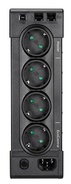 Eaton Ellipse PRO 850 DIN UPS-virtalähde Linjainteraktiivinen 0,85 kVA 510 W 4 AC-pistorasia(a)