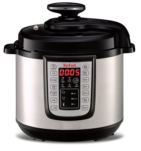 Tefal FAST & DELICIOUS CY505E 6 L Sort, Rustfrit stål 1100 W