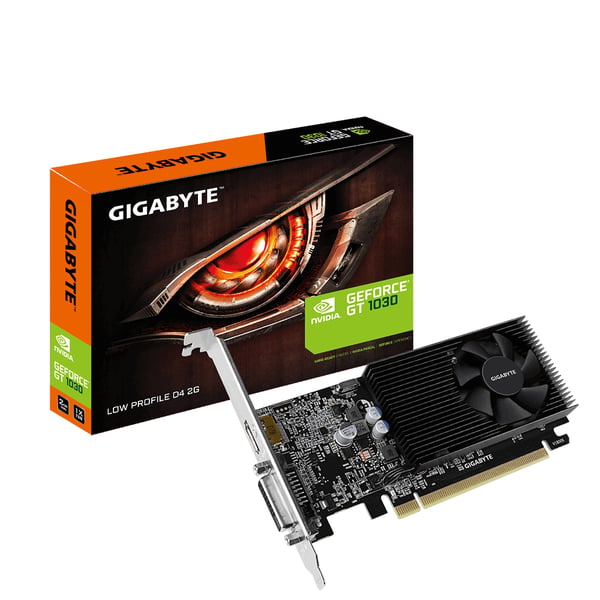 GIGABYTE GV-N1030D4-2GL näytönohjain NVIDIA GeForce GT 1030 2 GB GDDR4