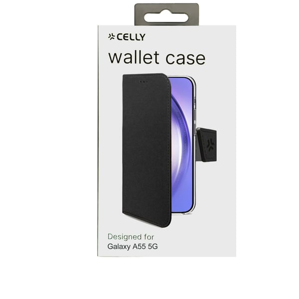 Celly WALLY1064 mobiltelefon etui 16,8 cm (6.6") Tegnebogsetui Sort