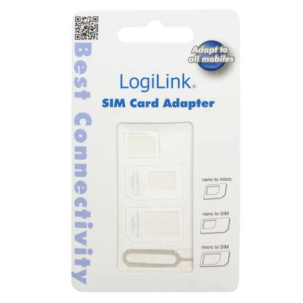LogiLink AA0047 SIM / hukommelseskort adapter SIM kortadapter