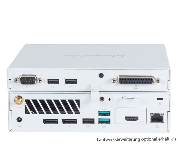 bluechip BUSINESSline S3159 *white* Intel® Core™ i5 Prozessor 14400 / bis zu 4.70 GHz, Windows 11 Pro, Intel® B760, 8 GB DDR5, 500 GB NVMe SSD, Intel® Wi-Fi 6E AX211, Bluetooth 5.3, Gigabit Ethernet, Intel® UHD Grafik i5-13400 DDR5-SDRAM Mini PC Mini-PC Vit