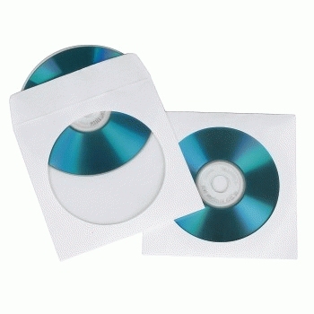 Hama CD-ROM Paper Sleeves 50, White 50 levyt Valkoinen