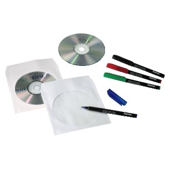 Hama 00062672 optisk disk etui 1 diske Hvid