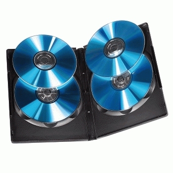 Hama DVD Quad Box, Black, Package of 5 pieces 4 diske Sort