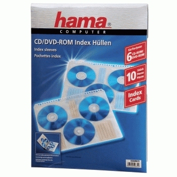 Hama CD-ROM Index Sleeves 60 levyt Läpinäkyvä