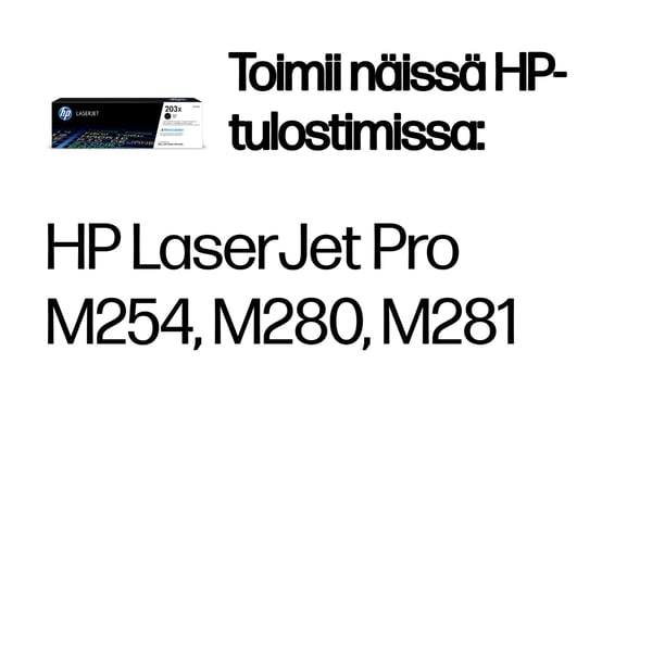 HP 203X alkuperäinen riittoisa musta LaserJet -värikasetti