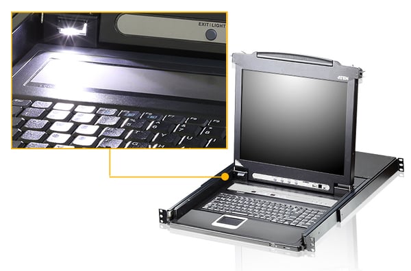 ATEN CL5708N KVM-switchar Rackmontering Svart