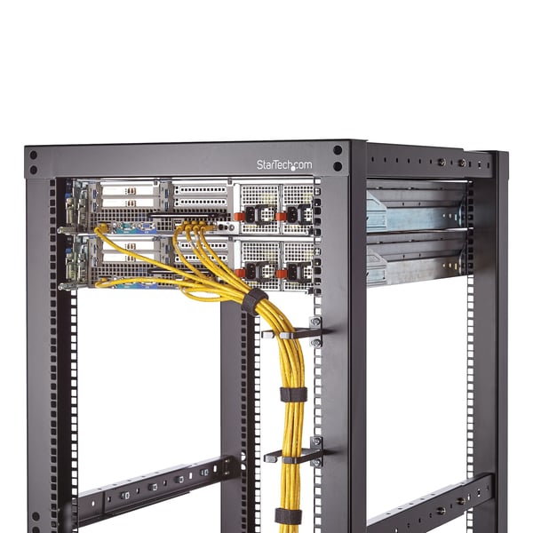 StarTech.com HKLP100 kabelsamler Krog og løkke kabelbinder Nylon Sort 1 stk