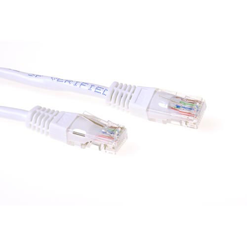 ACT Cat6a, 0.5m netværkskabel Hvid 0,5 m U/UTP (UTP)