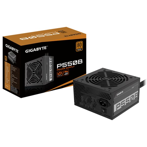 GIGABYTE P550B strömförsörjningsenheter 550 W 20+4 pin ATX ATX Svart