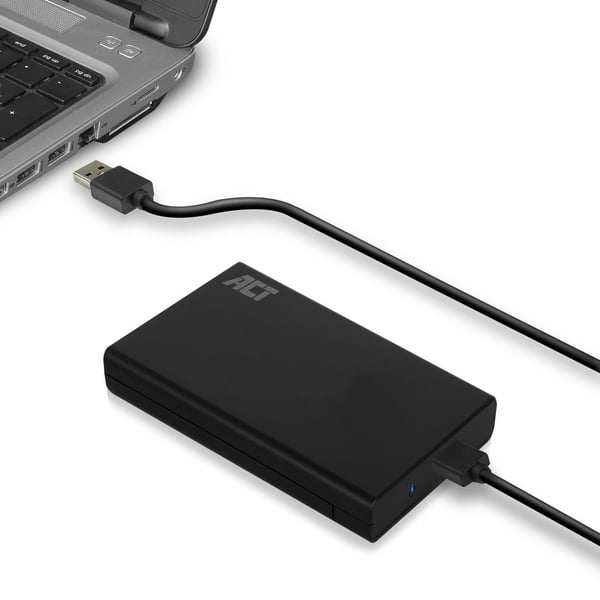 ACT AC1215 tallennusaseman kotelo HDD-/SSD-kotelo Musta 2.5"