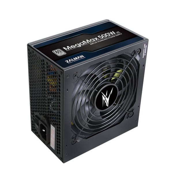 Zalman ZM500-TXII V2 MegaMax 80PLUS 230V EU STANDARD Certified high efficiency PCI-E strömförsörjningsenheter 500 W 20+4 pin ATX Svart