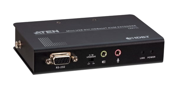 ATEN Mini USB DVI HDBaseT™ KVM-extender (1920 x 1200 @100m)