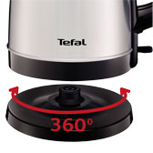 Tefal Dialog KI150D elkedel 1,7 L 2400 W Sort, Rustfrit stål