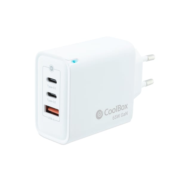 CoolBox COO-CUP-65CCA oplader til mobil enhed Universel Hvid Vekselstrøm Indendørs CoolBox COO-CUP-65CCA oplader til mobil enhed Universel Hvid Vekselstrøm Indendørs