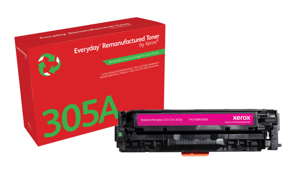 Everyday™ Magenta Remanufactured Toner by Xerox compatible with HP 305A (CE413A), Standard capacity