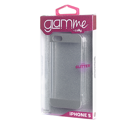 Celly GLAMme mobiltelefon etui 10,2 cm (4") Cover Sølv, Transparent