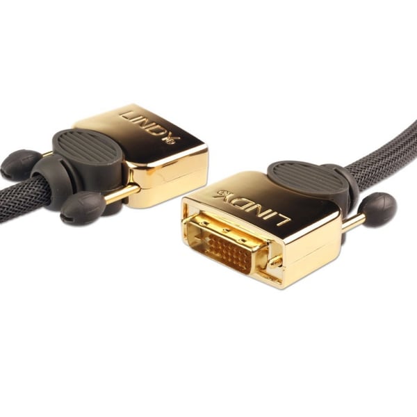 Lindy 37144 DVI-kaapeli 5 m DVI-D Antrasiitti