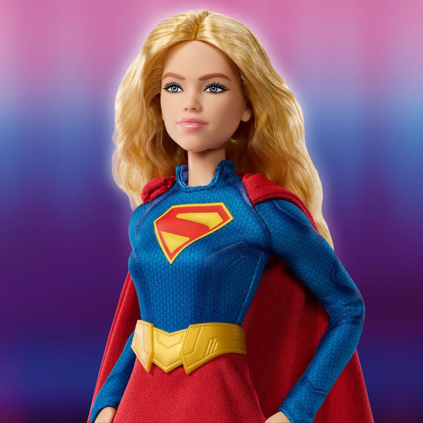 Barbie Signature DC Supergirl-modedocka, superhjältedräkt med cape