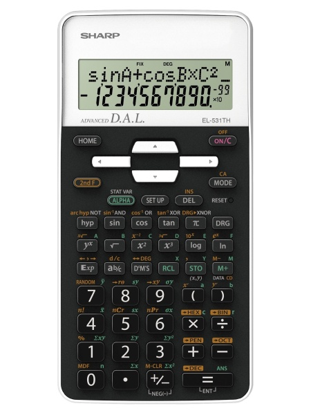 Sharp EL531TH regnemaskine Lomme Videnskabelig Sort, Hvid
