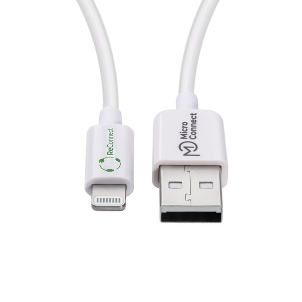 Microconnect ECO-LIGHTNING1 Lightning-kaapeli 1 m Valkoinen