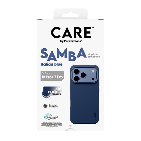 PanzerGlass CARE™ by ® Samba Case Italian Blue m. MagSafe iPhone 2026 Pro | 17 Pro