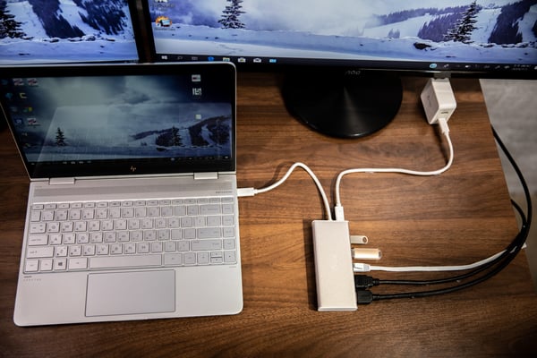 j5create JCD381-N USB Type-C™ dubbel HDMI mini dockningsstation-Ethernet/ USB 3.1 HUB / PD2.0