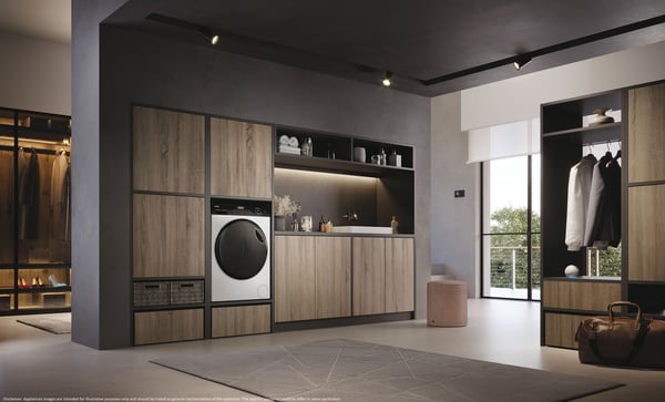 Haier I-Pro Series 5 HWD100-B14959U1 vaskemaskine - tørretumbler Fritstående Front-læsning Hvid