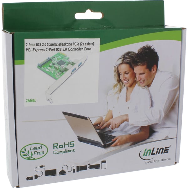 InLine 76666L nätverkskort/adapters Intern USB 3.2 Gen 1 (3.1 Gen 1)