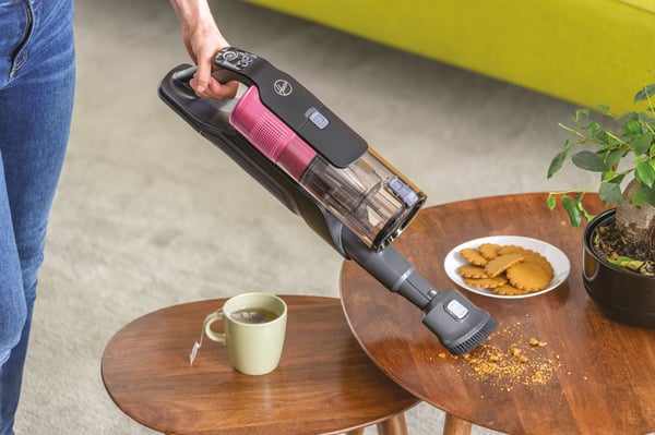 Hoover HF920H 011 2-i-1 stangstøvsuger Batteri Dry EPA Poseløs 0,7 L Rose, Lyserød