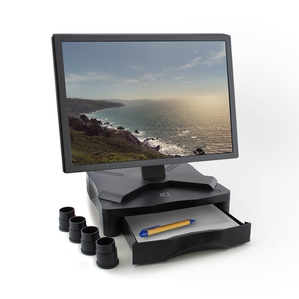 ACT AC8200 skærmbeslag og -stativer 43,2 cm (17") Skrivebord Sort