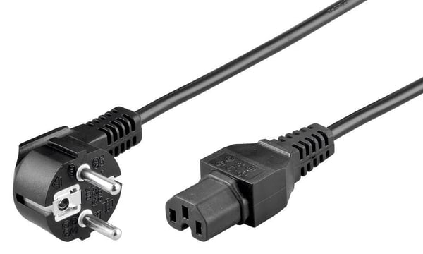 Microconnect PE01041 el-ledning Sort 1 m Strømstik type E+F C15 forbinder