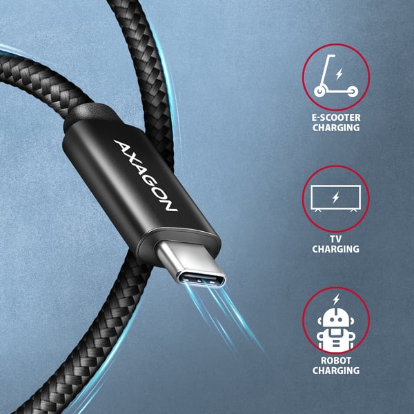 Axagon BUCM4X-CM05AB USB-kabel USB4 Gen 3x2 0,5 m USB C 40 Gbit/sek. 240 W Sort
