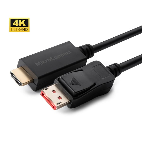 Microconnect MC-DP-HDMI-1004K videokabel adapter 1 m DisplayPort Sort