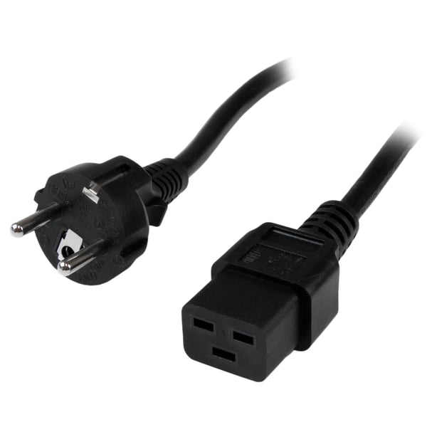 StarTech.com PXTEUC192M virtajohto Musta 2 m CEE7/7 C19 liitin