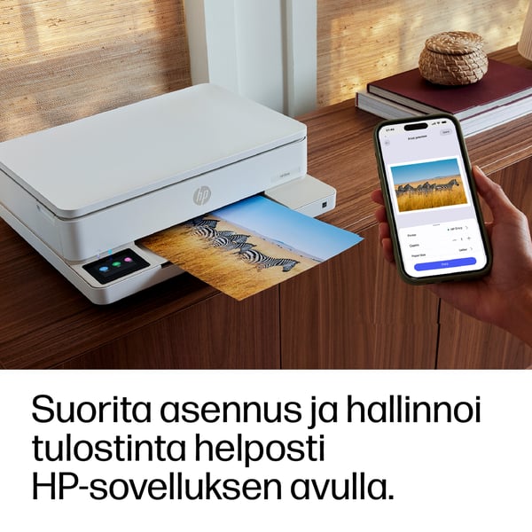 HP ENVY 6132e Langaton All-in-One Väri Tulostin, Instant Ink; Valokuvatulostus
