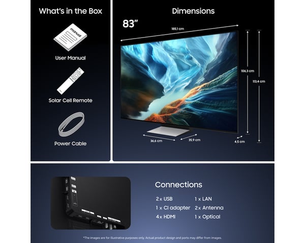 Samsung TQ65S90HAEXXC TV 165,1 cm (65") 4K Ultra HD Smart TV Wi-Fi Sort