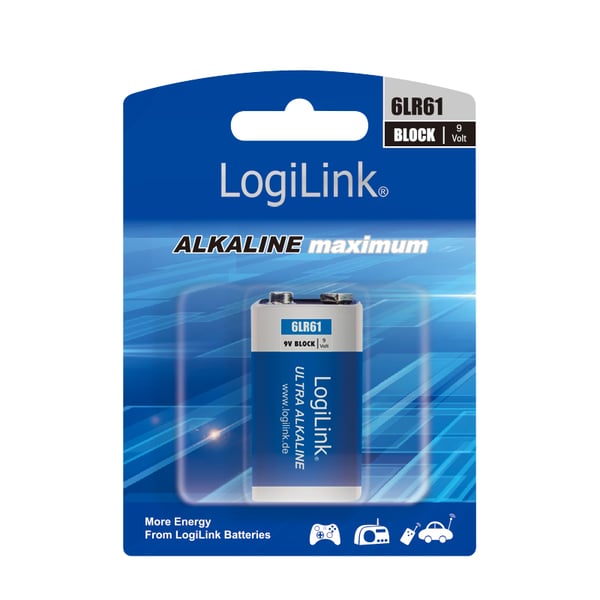 LogiLink 6LR61B1 husholdningsbatteri Engangsbatteri Alkaline