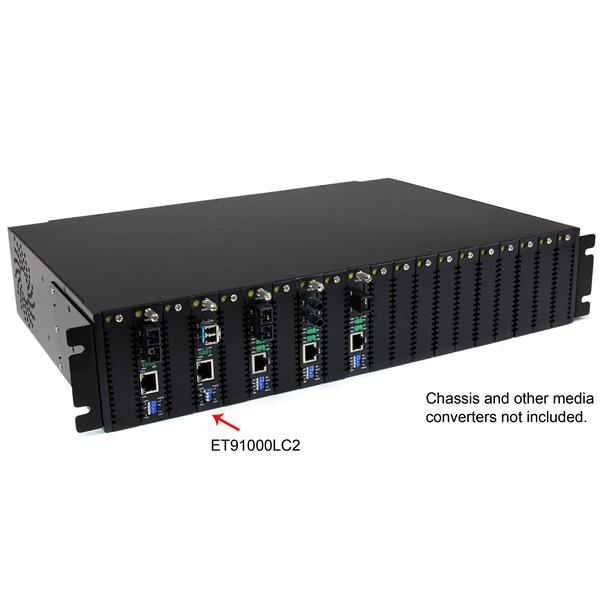 StarTech.com ET91000LC2 mediakonverterare för nätverk 2000 Mbit/s 850 nm Flerläge Svart