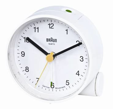 Braun BNC 001 Quartz-väckarklocka Vit Braun BNC 001 Quartz-väckarklocka Vit