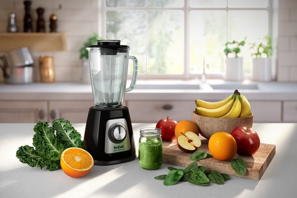 Tefal BlendForce II BL4358 1,25 L Bordplade blender 800 W Sort, Børstet stål