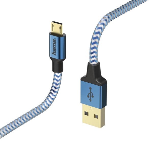 Hama 00178289 USB-kabel USB 2.0 1,5 m USB A Micro-USB B Blå