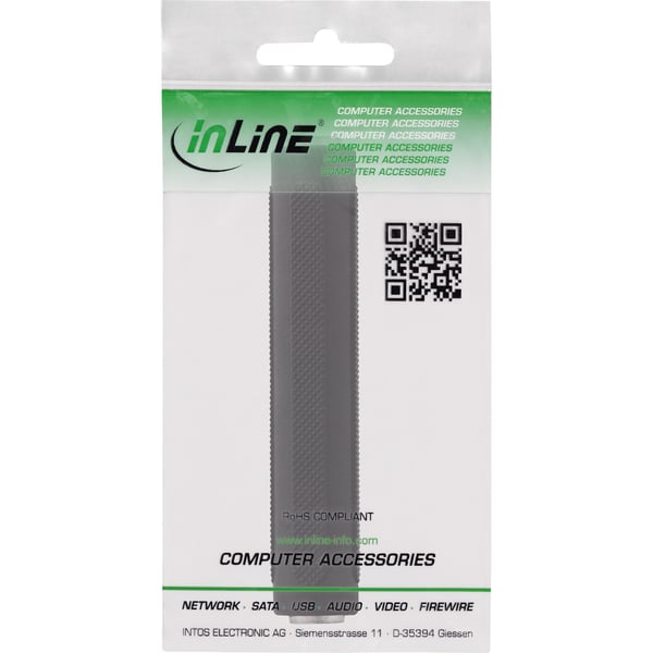 InLine 99307 kabelomvandlare (hane/hona) 6.3mm jack female 6.3mm Svart