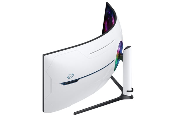 Samsung Odyssey Neo G9 S57CG954NU G95NC Series QLED-skärm Gaming böjd 144 cm 144,80 cm (57\") 7680 x 2160 Dual UHD @ 240 Hz VA 1000 cd/m² 2500:1 DisplayHDR 1 ms 3xHDMI DisplayPort Svart vit [Ene